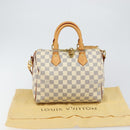LOUIS VUITTON Damier Azur Speedy Bandouliere 25 Hand Bag N41000 LV Auth 143958V-12