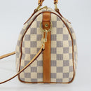 LOUIS VUITTON Damier Azur Speedy Bandouliere 25 Hand Bag N41000 LV Auth 143958V-4