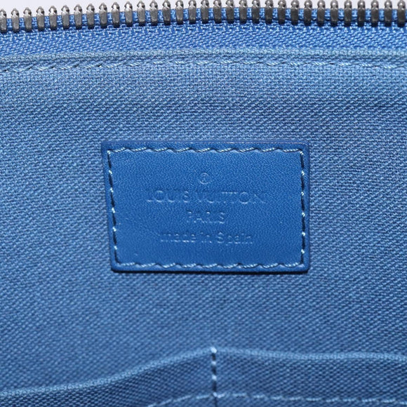 LOUIS VUITTON Damier Infini Porte DocumentsJules Bag Blue N41328 Auth 143959