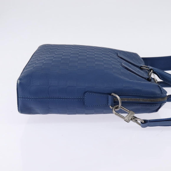 LOUIS VUITTON Damier Infini Porte DocumentsJules Bag Blue N41328 Auth 143959