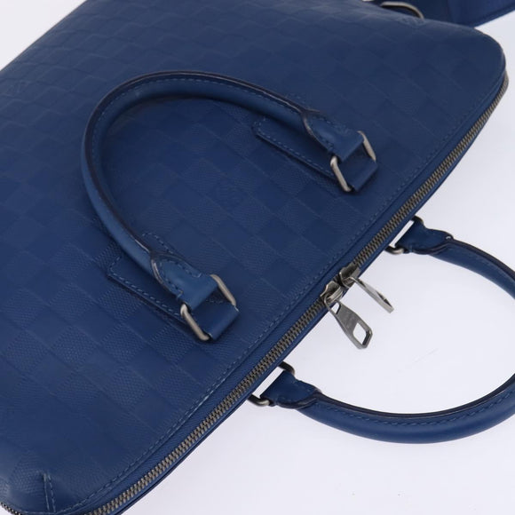 LOUIS VUITTON Damier Infini Porte DocumentsJules Bag Blue N41328 Auth 143959