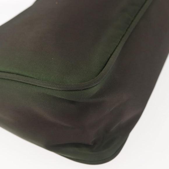 PRADA Hand Bag Nylon Green Auth 143961