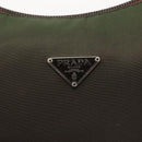 PRADA Hand Bag Nylon Green Auth 143961-17