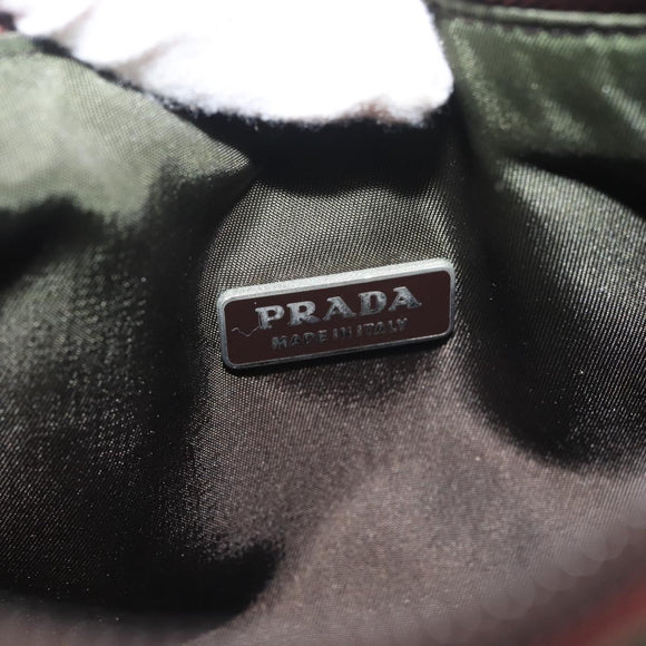 PRADA Hand Bag Nylon Green Auth 143961