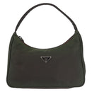 PRADA Hand Bag Nylon Green Auth 143961-13