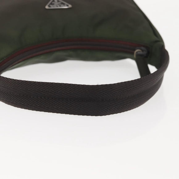 PRADA Hand Bag Nylon Green Auth 143961