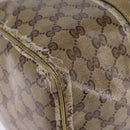 GUCCI GG Crystal Boston Bag Coated Canvas Beige Gold 193603 Auth 143964-9