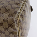 GUCCI GG Crystal Boston Bag Coated Canvas Beige Gold 193603 Auth 143964-14