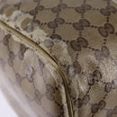 GUCCI GG Crystal Boston Bag Coated Canvas Beige Gold 193603 Auth 143964-15