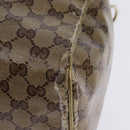 GUCCI GG Crystal Boston Bag Coated Canvas Beige Gold 193603 Auth 143964-16