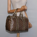 GUCCI GG Crystal Boston Bag Coated Canvas Beige Gold 193603 Auth 143964-21