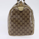 GUCCI GG Crystal Boston Bag Coated Canvas Beige Gold 193603 Auth 143964-4