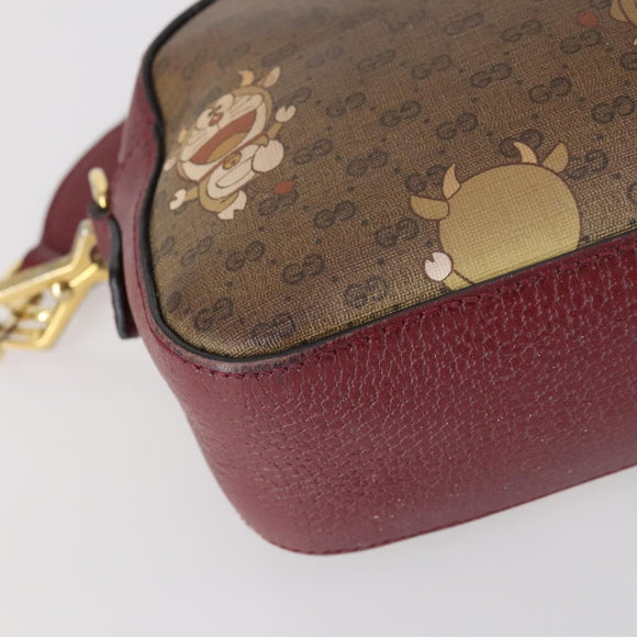 GUCCI Micro GG Supreme Doraemon Collaboration Bag PVC Beige 574886 Auth 143965