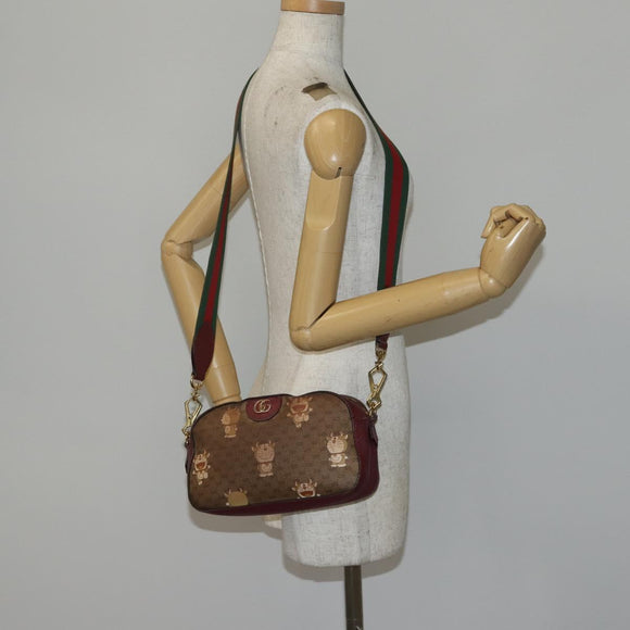 GUCCI Micro GG Supreme Doraemon Collaboration Bag PVC Beige 574886 Auth 143965