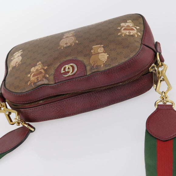 GUCCI Micro GG Supreme Doraemon Collaboration Tas PVC Beige 574886 Auth 143965