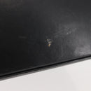 Salvatore Ferragamo Gancini Hand Bag Leather Black Gold Auth 143967-6