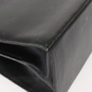 Salvatore Ferragamo Gancini Hand Bag Leather Black Gold Auth 143967-16