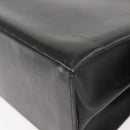 Salvatore Ferragamo Gancini Hand Bag Leather Black Gold Auth 143967-17