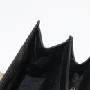 Salvatore Ferragamo Gancini Hand Bag Leather Black Gold Auth 143967-22