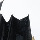 Salvatore Ferragamo Gancini Hand Bag Leather Black Gold Auth 143967-23