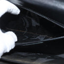 Salvatore Ferragamo Gancini Hand Bag Leather Black Gold Auth 143967-24