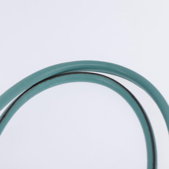 Salvatore Ferragamo Gancini Hand Bag Leather Gold Emerald Green Auth 143968