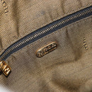 FENDI Zucca Canvas Hand Bag Brown Black gold Auth 143970-19