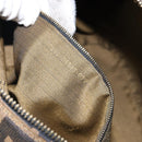 FENDI Zucca Canvas Hand Bag Brown Black gold Auth 143970-12