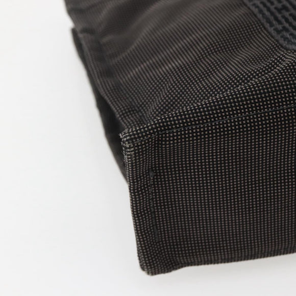 HERMES Her Line PM Hand Bag Canvas Gray Silver Auth 143972