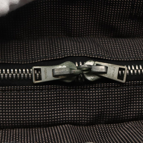 HERMES Her Line PM Hand Bag Canvas Gray Silver Auth 143972