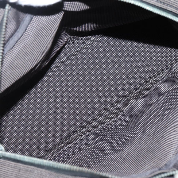 HERMES Her Line PM Hand Bag Canvas Gray Silver Auth 143972