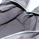 HERMES Her Line PM Hand Bag Canvas Gray Silver Auth 143972-17