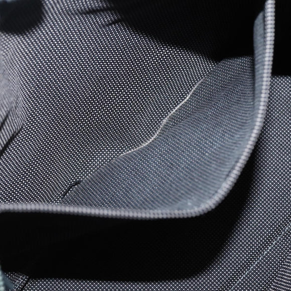 HERMES Her Line PM Hand Bag Canvas Gray Silver Auth 143972