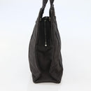 HERMES Her Line PM Hand Bag Canvas Gray Silver Auth 143972-3