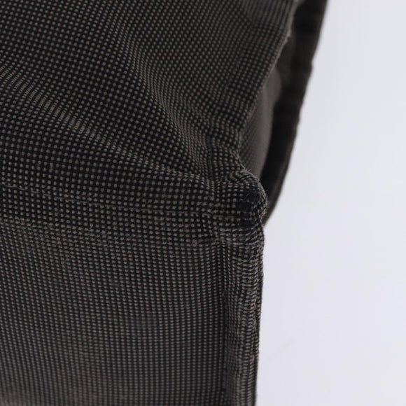 HERMES Her LineMM Hand Bag Canvas Gray Silver Auth 143973