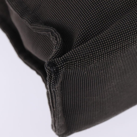 HERMES Her LineMM Hand Bag Canvas Gray Silver Auth 143973