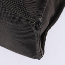 HERMES Her LineMM Hand Bag Canvas Gray Silver Auth 143973-13