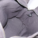 HERMES Her LineMM Hand Bag Canvas Gray Silver Auth 143973-15