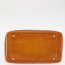 CHANEL Matelasse Chain Shoulder Bag Patent leather Beige Gold CC Auth 143975-6