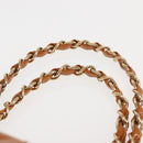 CHANEL Matelasse Chain Shoulder Bag Patent leather Beige Gold CC Auth 143975-9