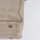 CHANEL New Travel line Tote Bag Nylon Beige Gold CC Auth 143978-15