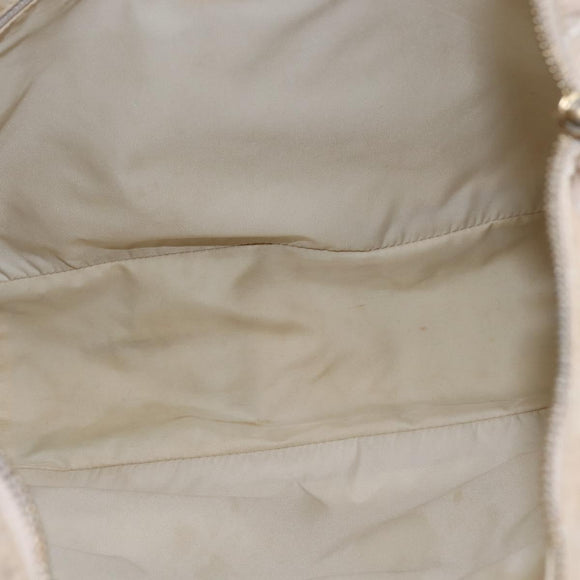 CHANEL New Travel line Tote Bag Nylon Beige Gold CC Auth 143978