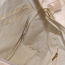 CHANEL New Travel line Tote Bag Nylon Beige Gold CC Auth 143978-18