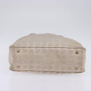 CHANEL New Travel line Tote Bag Nylon Beige Gold CC Auth 143978-5