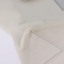 CHANEL Choco Bar Chain Tote Bag No5 Canvas White Silver CC Auth 143980-15