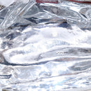 CHANEL Choco Bar Chain Tote Bag No5 Canvas White Silver CC Auth 143980-10