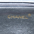 CHANEL Matelasse Camellia Chain Shoulder Bag Satin Gray Gold CC Auth 143981V-21