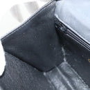 CHANEL Matelasse Camellia Chain Shoulder Bag Satin Gray Gold CC Auth 143981V-23