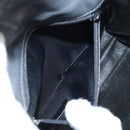 CHANEL Matelasse Camellia Chain Shoulder Bag Satin Gray Gold CC Auth 143981V-24