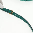 Miu Miu Matelasse Hand Bag Leather 2way Green Gold Auth 143983M-9